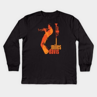 Miles Davis 'The Legend' Kids Long Sleeve T-Shirt